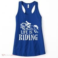 Life Is Riding Horses Equestrian Rider Show Jumper Mom Gift Women's Tank Top thumb 0