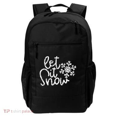 Let It Snow Christmas Snowflake Gift Backpack