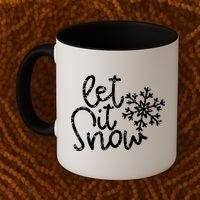 Let It Snow Christmas Snowflake Gift Coffee Mug thumb 2