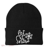 Let It Snow Christmas Snowflake Gift Beanie thumb 0