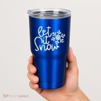 Let It Snow Christmas Snowflake Gift Tumbler thumb 2