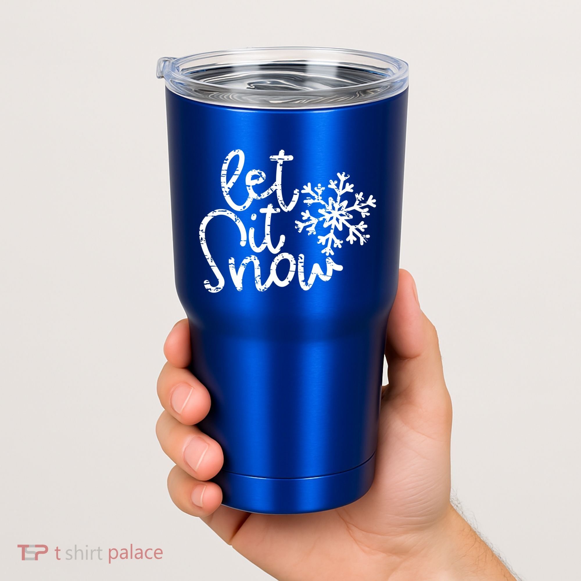 Let It Snow Christmas Snowflake Gift Tumbler