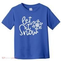 Let It Snow Christmas Snowflake Gift Toddler T-Shirt thumb 0