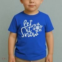 Let It Snow Christmas Snowflake Gift Toddler T-Shirt thumb 2