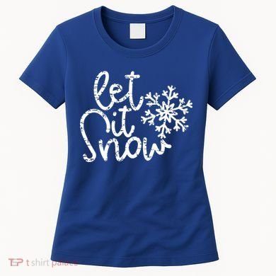 Let It Snow Christmas Snowflake Gift Women's T-Shirt