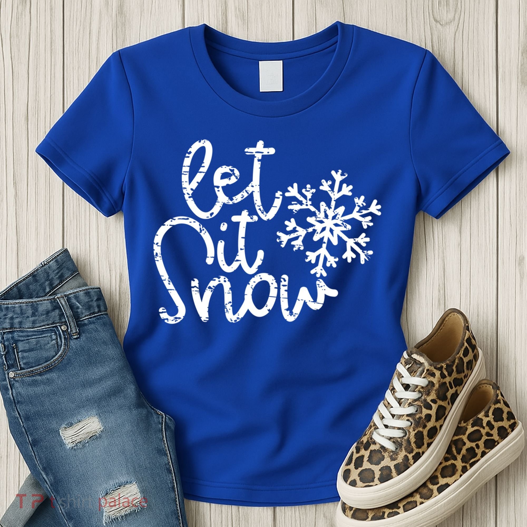 Let It Snow Christmas Snowflake Gift Women's T-Shirt