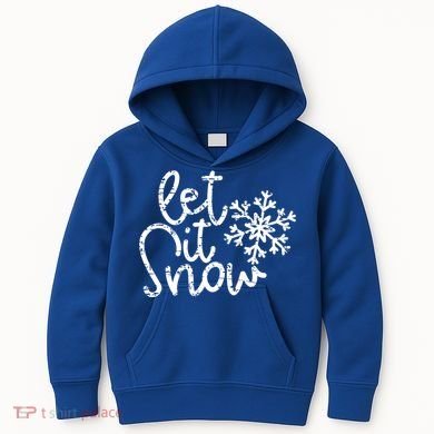 Let It Snow Christmas Snowflake Gift Kids Hoodie