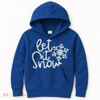 Let It Snow Christmas Snowflake Gift Kids Hoodie thumb 0