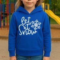 Let It Snow Christmas Snowflake Gift Kids Hoodie thumb 3