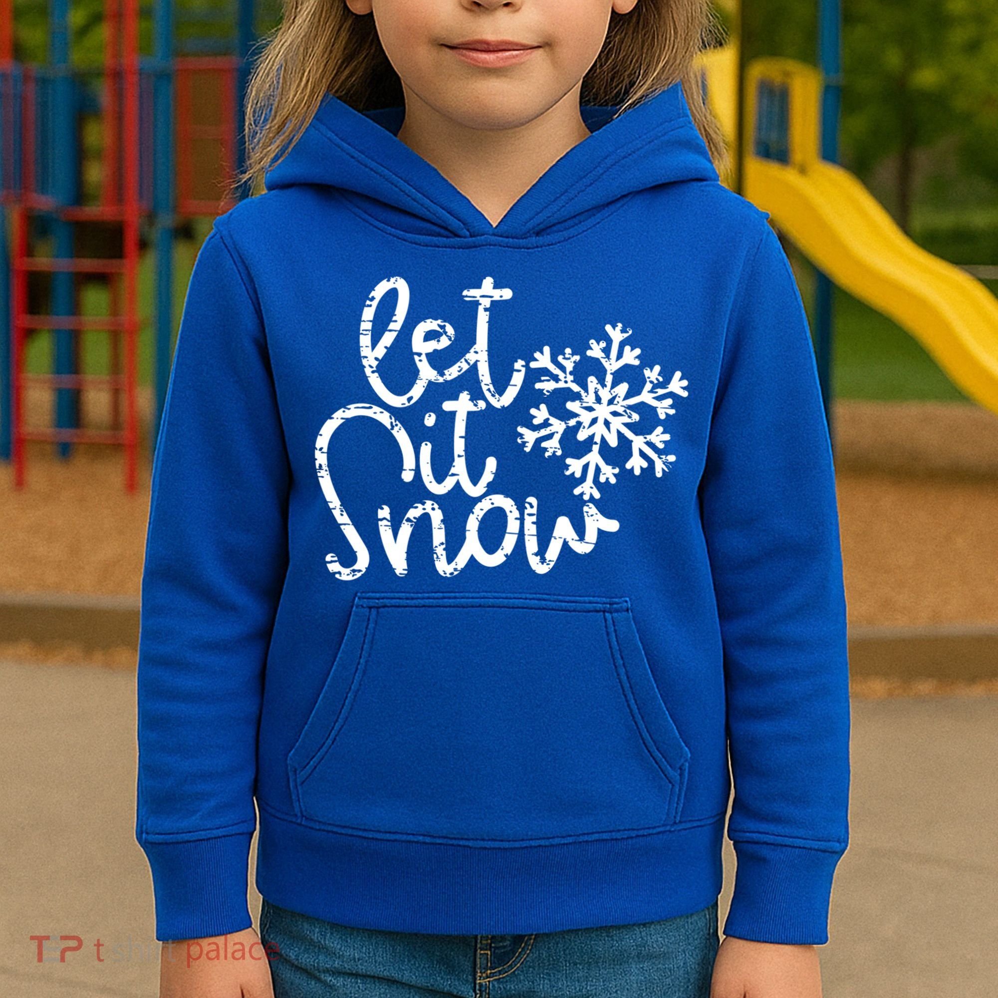 Let It Snow Christmas Snowflake Gift Kids Hoodie