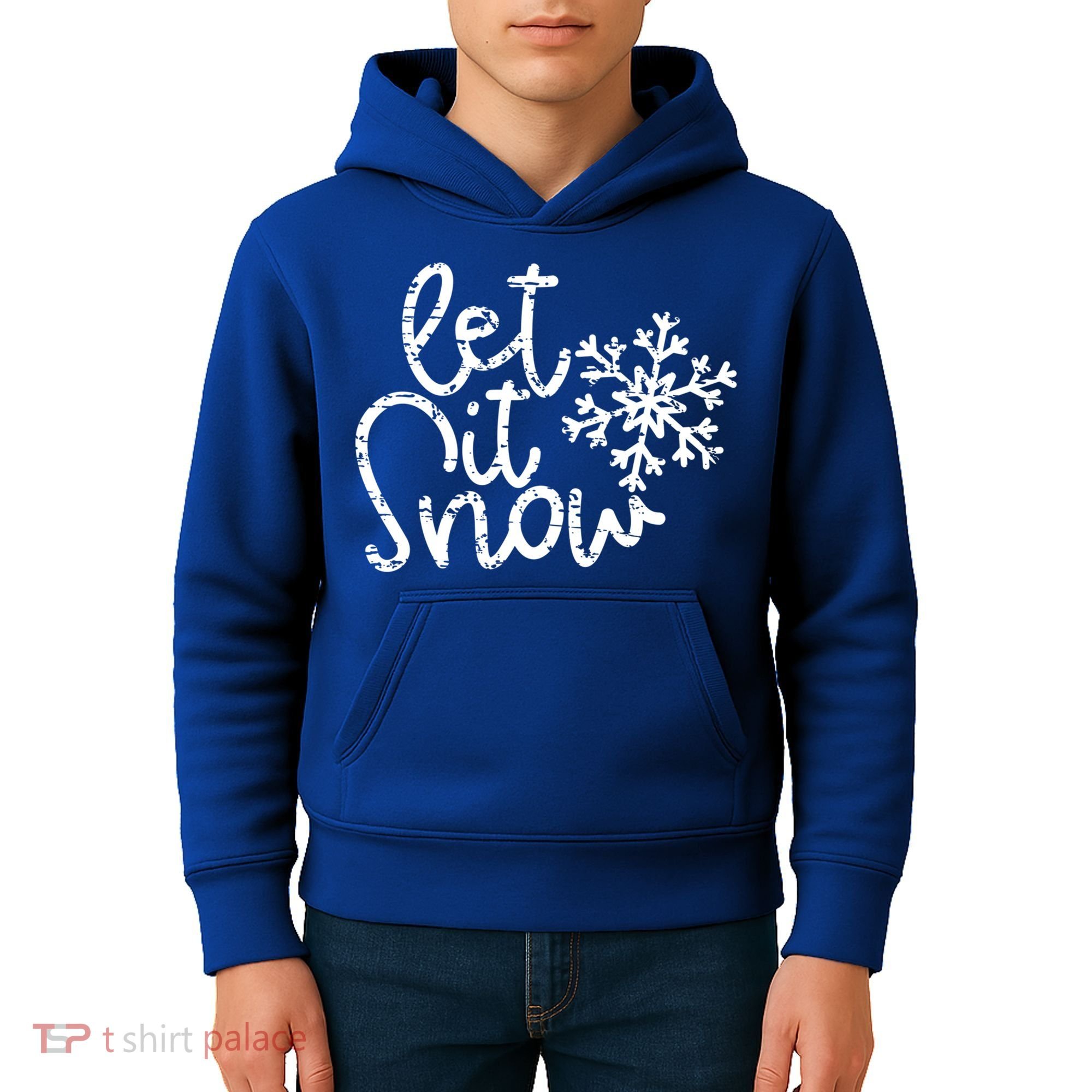 Let It Snow Christmas Snowflake Gift Kids Hoodie