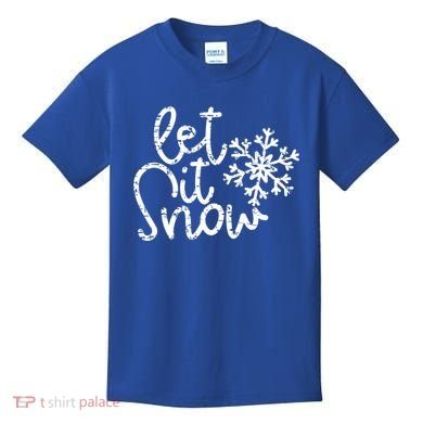 Let It Snow Christmas Snowflake Gift Kids T-Shirt