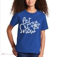 Let It Snow Christmas Snowflake Gift Kids T-Shirt thumb 2