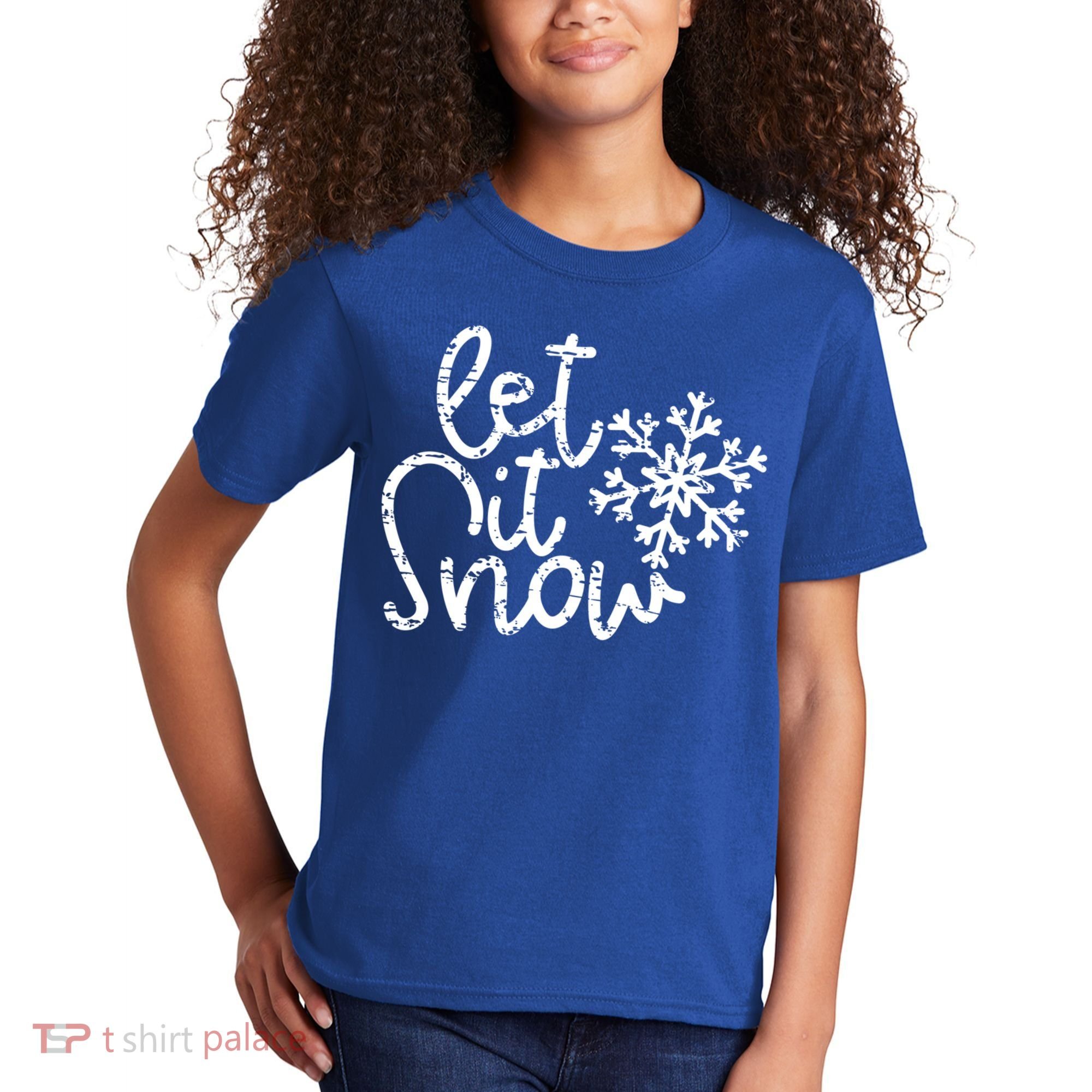 Let It Snow Christmas Snowflake Gift Kids T-Shirt