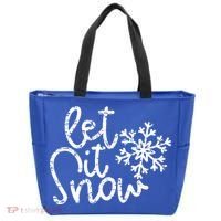 Let It Snow Christmas Snowflake Gift Tote Bag thumb 0