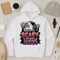 Life Is Scary Without Jesus Christian Halloween Tree Bible Hoodie thumb 3