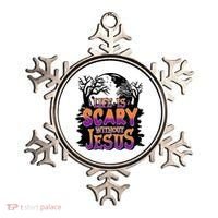 Life Is Scary Without Jesus Christian Halloween Tree Bible Ornament thumb 0