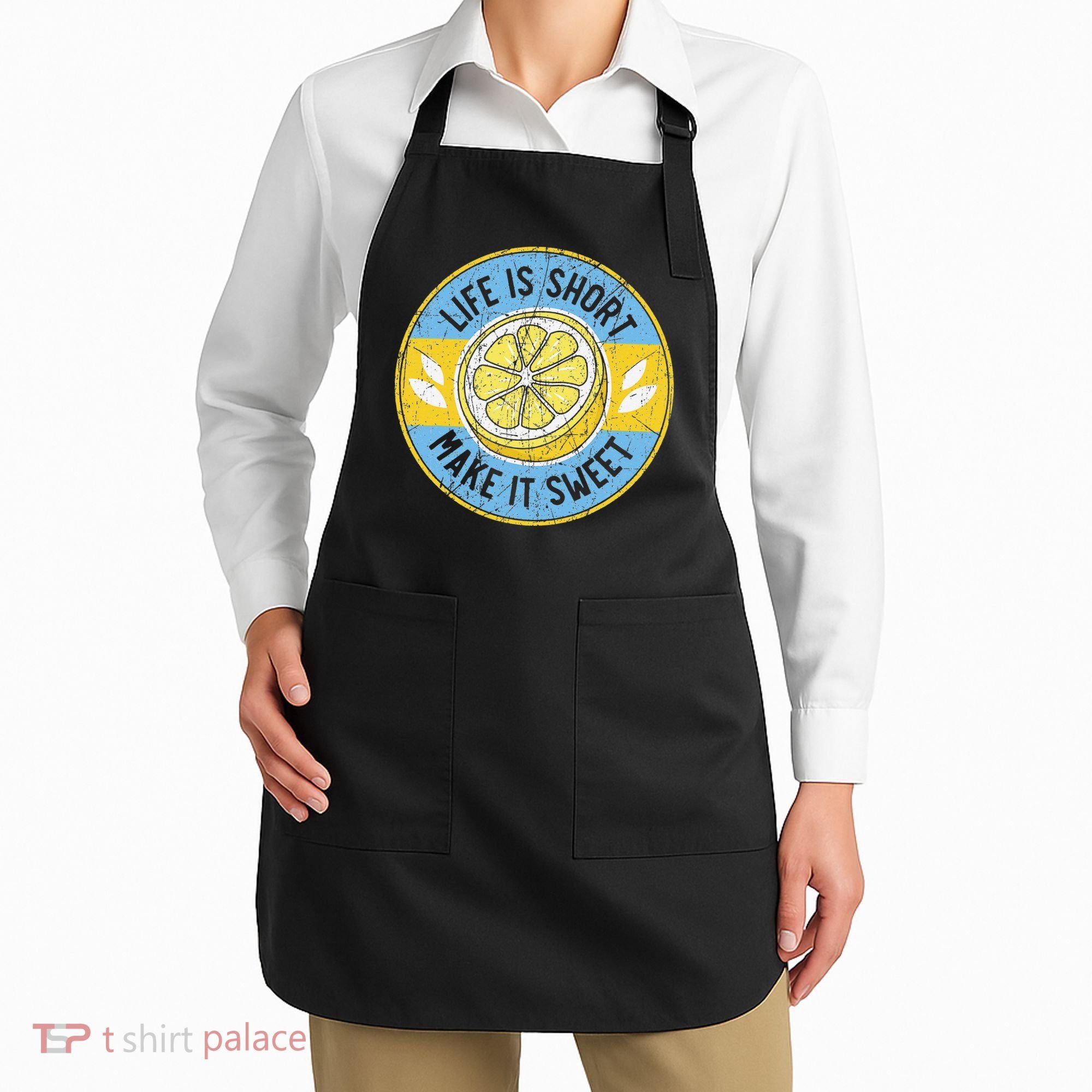 Life Is Short Make It Sweet Lemon Lover Fruit Business Apron