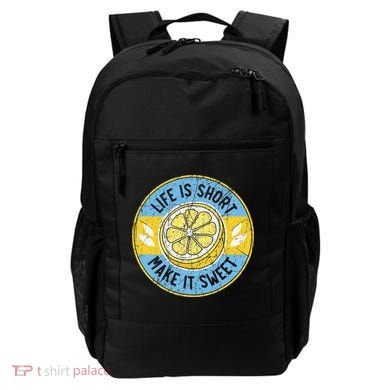 Life Is Short Make It Sweet Lemon Lover Fruit Business Backpack