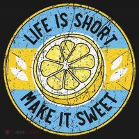 Life Is Short Make It Sweet Lemon Lover Fruit Business Bucket Hat thumb 4