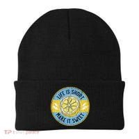 Life Is Short Make It Sweet Lemon Lover Fruit Business Beanie thumb 0