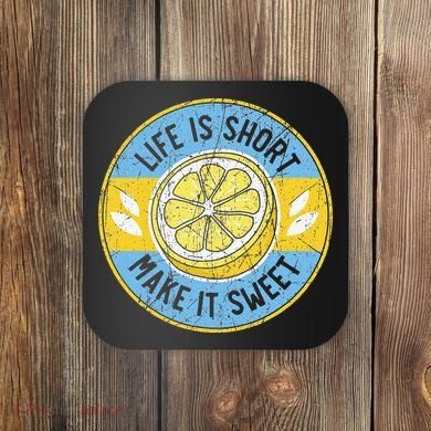 Life Is Short Make It Sweet Lemon Lover Fruit Business Coaster
