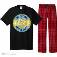 Life Is Short Make It Sweet Lemon Lover Fruit Business Pajama Set thumb 0