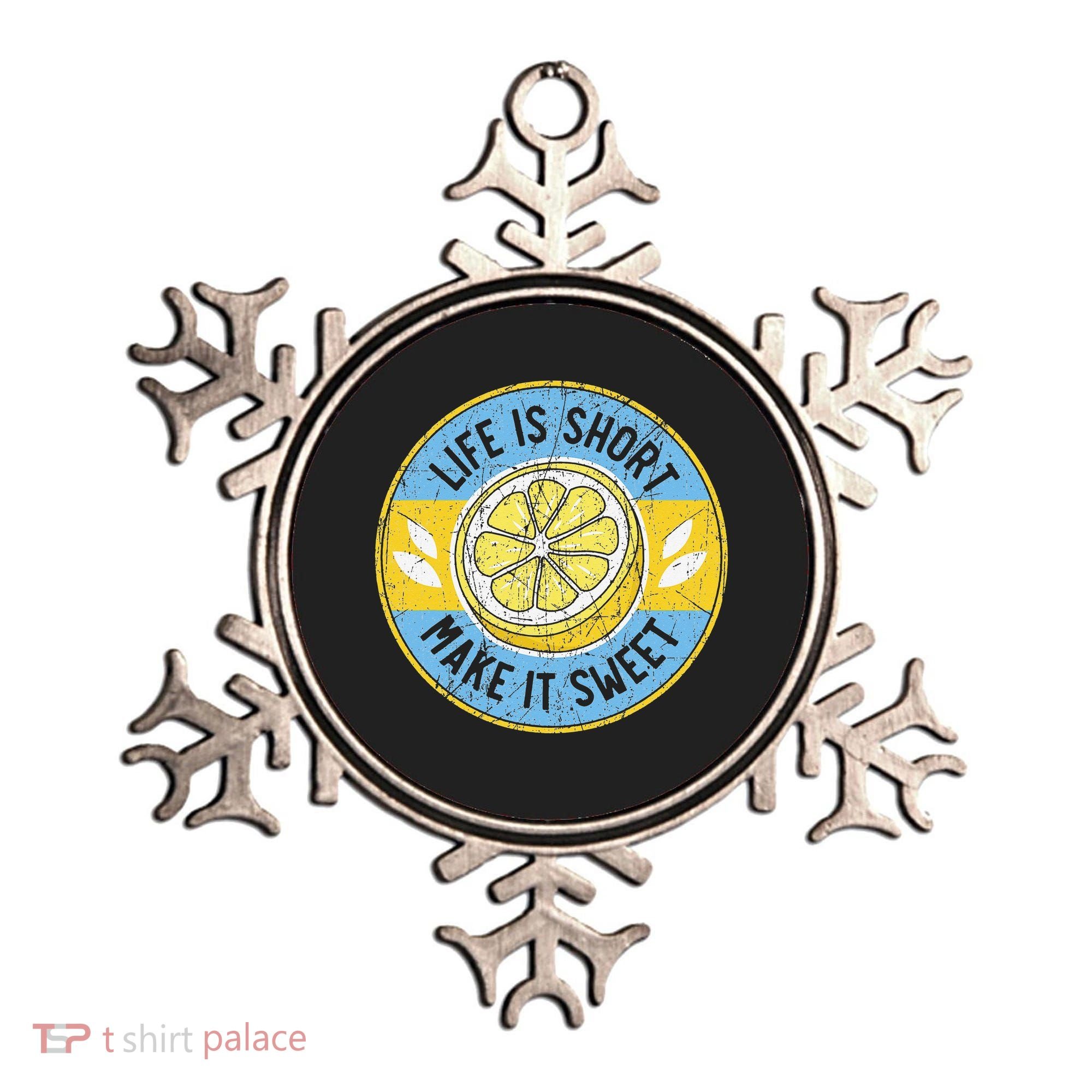 Life Is Short Make It Sweet Lemon Lover Fruit Business Ornament