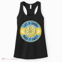 Life Is Short Make It Sweet Lemon Lover Fruit Business Women's Tank Top thumb 0