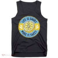 Life Is Short Make It Sweet Lemon Lover Fruit Business Tank Top thumb 0