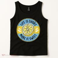 Life Is Short Make It Sweet Lemon Lover Fruit Business Tank Top thumb 2