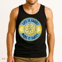 Life Is Short Make It Sweet Lemon Lover Fruit Business Tank Top thumb 3