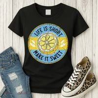 Life Is Short Make It Sweet Lemon Lover Fruit Business Women's T-Shirt thumb 3