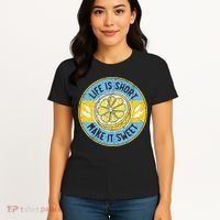 Life Is Short Make It Sweet Lemon Lover Fruit Business Women's T-Shirt thumb 4