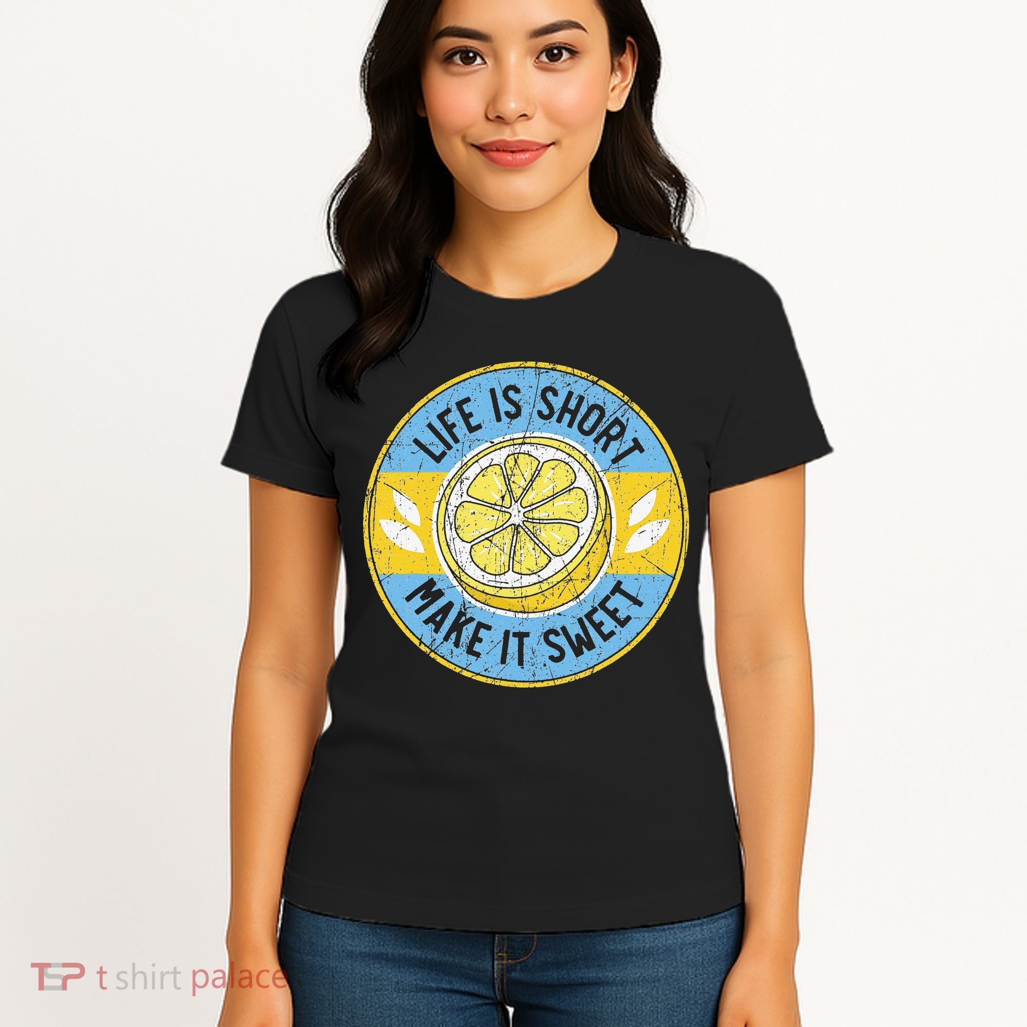 Life Is Short Make It Sweet Lemon Lover Fruit Business Women's T-Shirt