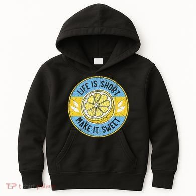 Life Is Short Make It Sweet Lemon Lover Fruit Business Kids Hoodie