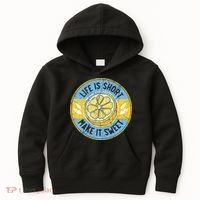 Life Is Short Make It Sweet Lemon Lover Fruit Business Kids Hoodie thumb 0