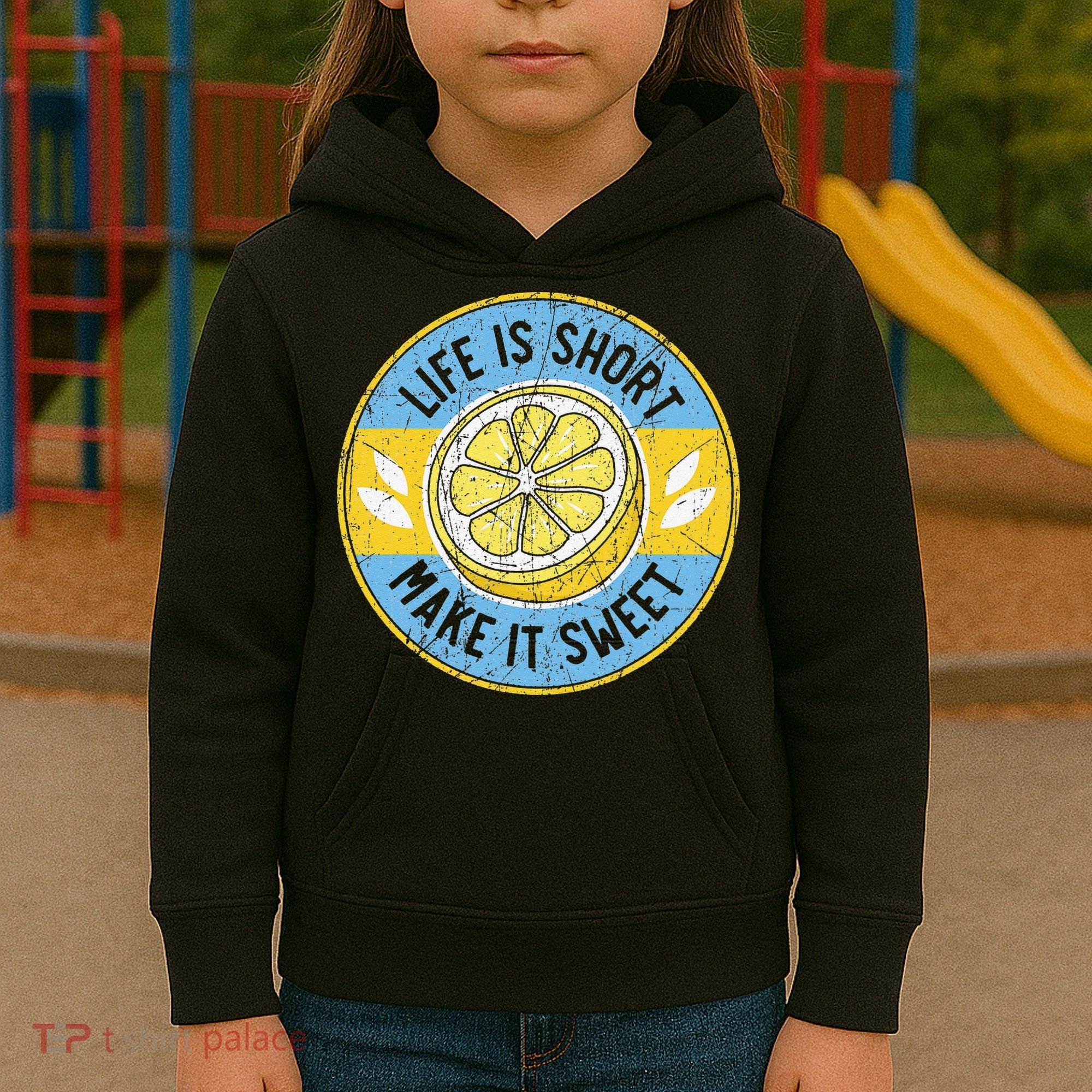 Life Is Short Make It Sweet Lemon Lover Fruit Business Kids Hoodie