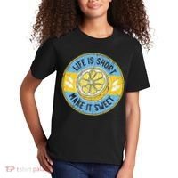 Life Is Short Make It Sweet Lemon Lover Fruit Business Kids T-Shirt thumb 2