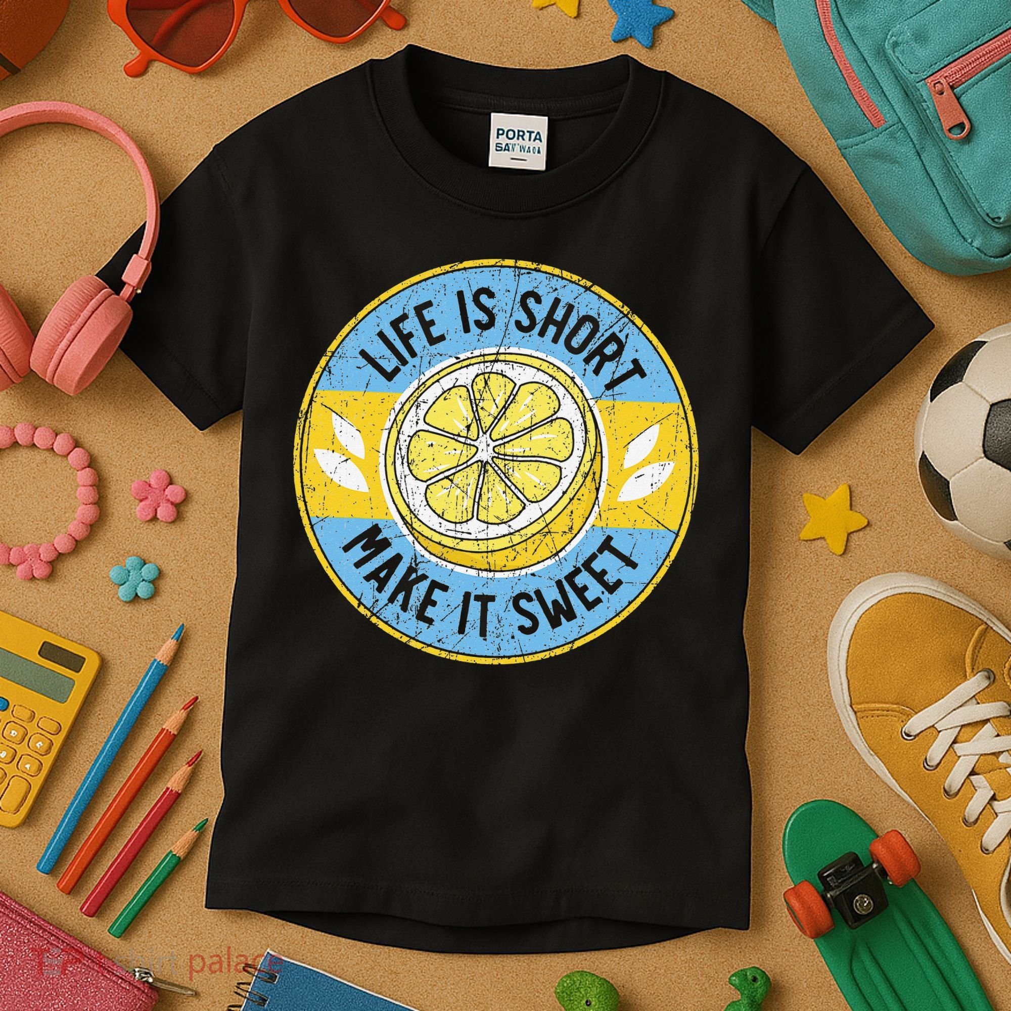 Life Is Short Make It Sweet Lemon Lover Fruit Business Kids T-Shirt