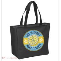 Life Is Short Make It Sweet Lemon Lover Fruit Business Tote Bag thumb 2