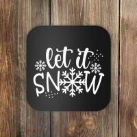Let It Snow Cute Cozy Coaster thumb 0