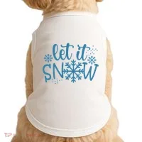 Let It Snow Cute Cozy Doggie Tank thumb 0