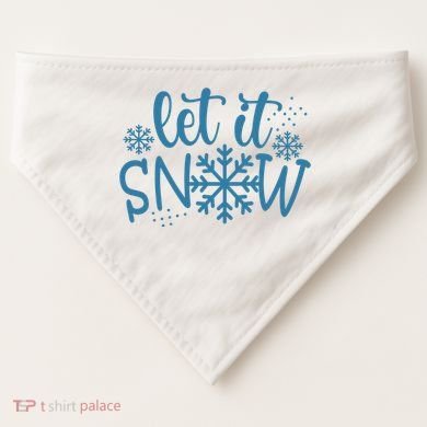 Let It Snow Cute Cozy USA-Made Doggie Bandana