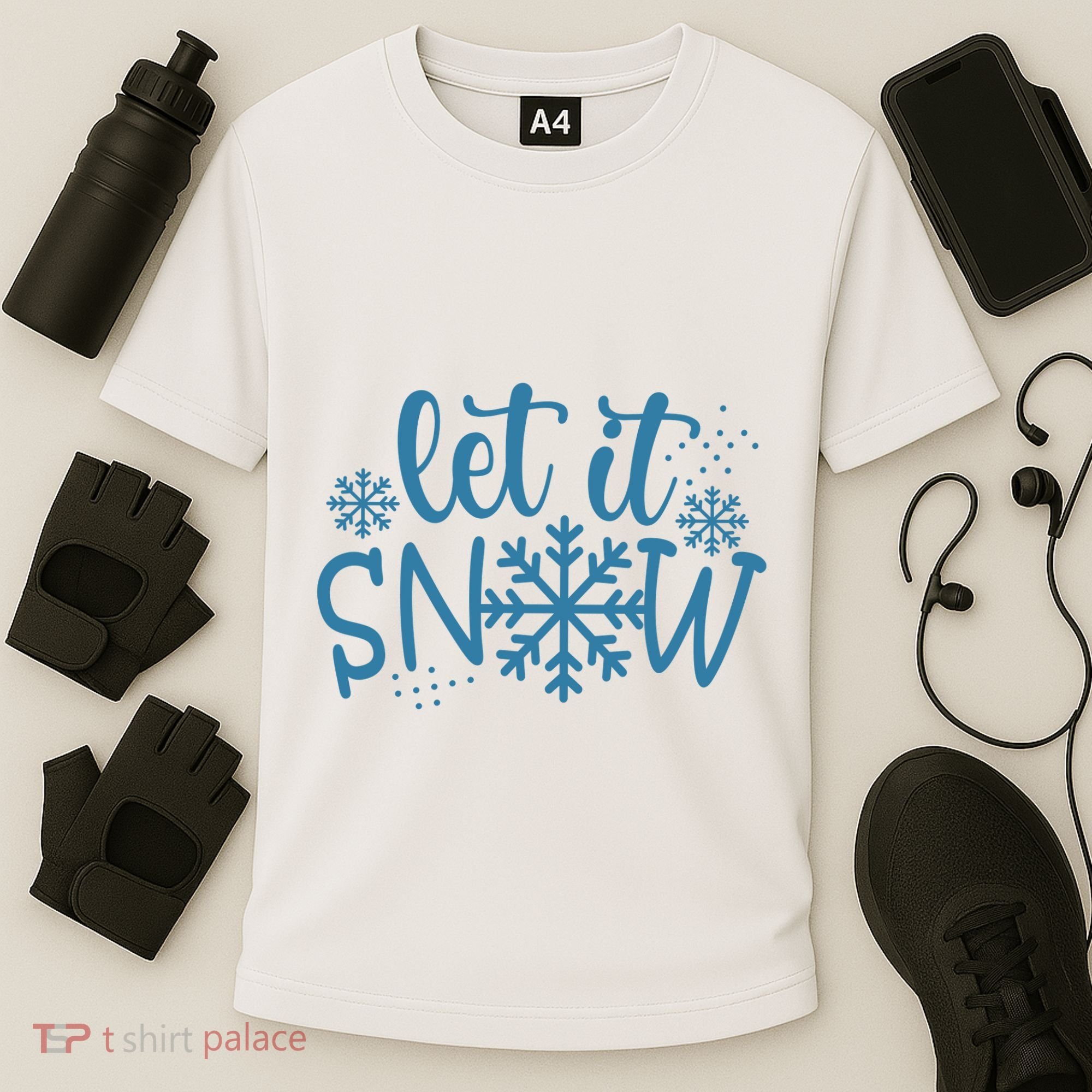 Let It Snow Cute Cozy Cooling Performance Crew T-Shirt