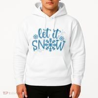 Let It Snow Cute Cozy Hoodie thumb 2