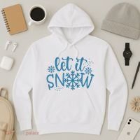 Let It Snow Cute Cozy Hoodie thumb 3