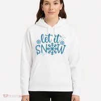 Let It Snow Cute Cozy Hoodie thumb 5