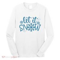 Let It Snow Cute Cozy Long Sleeve Shirt thumb 0
