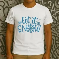 Let It Snow Cute Cozy T-Shirt thumb 3
